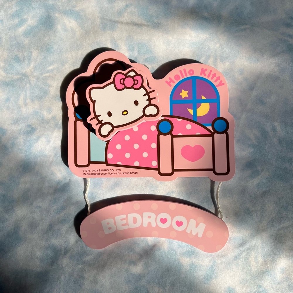Vintage Hello Kitty Sanrio bedroom wooden decoration - BRAND NEW RARE 2003